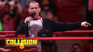 CM Punk returns and Has Plenty To Say  61723 AEW Collision [upl. by Puto649]