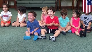 Contagious laugh viral video hysterical boy can’t stop laughing during music class TomoNews [upl. by Davin]