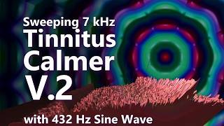 Tinnitus Calmer V2 7 kHz Sweeping Noise with 432 Hz Sine Wave [upl. by Pelligrini744]