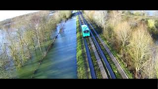 Drone Footage Fen Drayton Lakes  St Ives  Cambridgeshire  Flooding [upl. by Ryann]