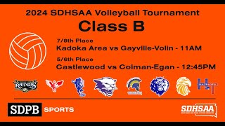 2024 SDHSAA Volleyball Championships Class B 78th Place  56th Place  SDPB Sports [upl. by Edward]