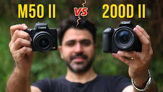 Canon M50 Mark ii vs Canon 200d ii  Best Camera under 50000 [upl. by Lebatsirc352]