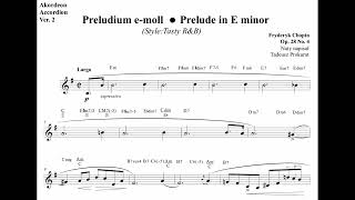 Preludium emoll  Fryderyk Chopin V2 Akordeon  Nuty [upl. by Murrah966]