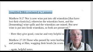 Amplified Bible evaluated in 5 minutes [upl. by Sly266]