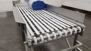 E317431  Blue Mat Top Belt Conveyor 15L x 32\quotW Mounted On Stainless Steel Frame With 2 Horsepower [upl. by Atilem]