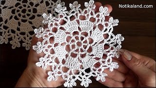 Crochet flower motif tutorial [upl. by Ntsud]