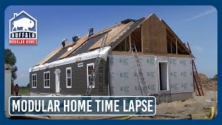 Time Lapse Of New Modular Home Being Built [upl. by Einot]