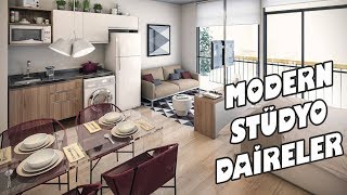 Modern Studio Daire Dekorasyonları [upl. by Marelda599]