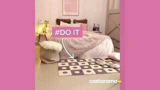 DIY  fabriquer un tapis avec une chute de moquette  Castorama [upl. by Ibor]