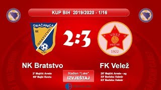 Izvještaj Kup BiH 20192020  116  NK Bratstvo  FK Velež 23 [upl. by Gnilrac53]