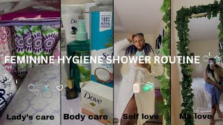 MY FEMININE HYGIENE PERIOD SHOWER 🚿 ROUTINE 🫧🧼hygiene femininehygiene womenshealth vaginalcare [upl. by Healy792]