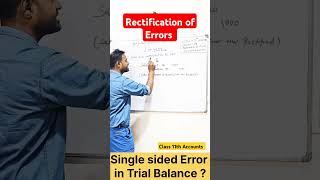 Single sided Error Suspense account  Chapter 17class11accounts [upl. by Atterol]