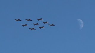 9 Snowbirds Flyover Panama Flats Saanich BC [upl. by Beckerman]