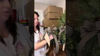 How to make a wreath bow on an ez bow maker to change up your wreaths [upl. by Nnyleahs455]