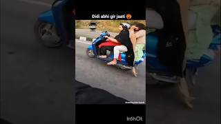 Ladki ke chunni fas gai 😱youtubeshorts motovlog trending short vlog comedy zx10r rider [upl. by Harilda]