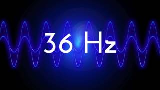 36 Hz clean sine wave BASS TEST TONE frequency [upl. by Toddie]