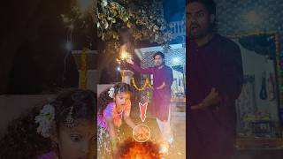 Diwali Pooja😳Last Bomb💣😱shorts diwali charanspy trending story happy [upl. by Sral]