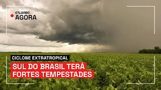 Ciclone extratropical chega ao sul do Brasil provocando tempestades entenda o fenômeno [upl. by Eneliak667]