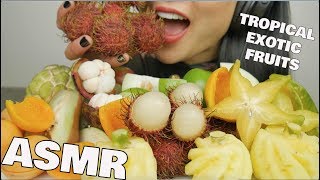 ASMR TROPICAL EXOTIC FRUITS EATING SOUNDS NO TALKING  SASASMR [upl. by Aenel896]