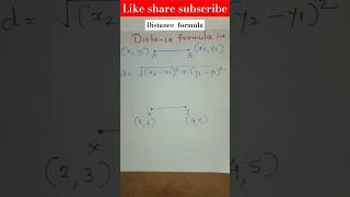 Distance formula 👍mathematics mathsshorts mathematictricks [upl. by Couhp]