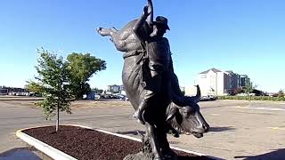 Metal sculptures in Williston ND [upl. by Ardnuat]