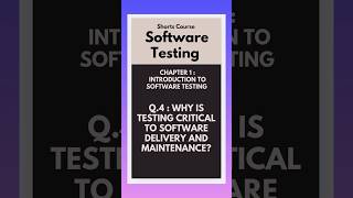 Why is testing critical to software delivery and maintenance [upl. by Nalrah]