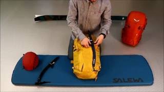 SALEWA Couloir Backpack  Ice axe fixation system [upl. by Xela479]