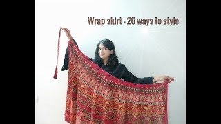 Long Ethnic Wrap Skirt  20 ways to wear [upl. by Anuat]