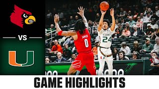 Louisville vs Miami Game Highlights  202324 ACC Men’s Basketball [upl. by Akihsay507]