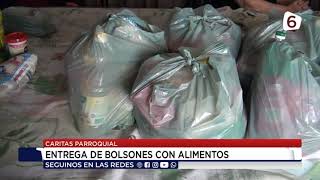 Caritas parroquial  Entrega de bolsones con alimentos [upl. by Aay]