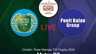 PUNIT BALAN GROUP VS METRO CC T20 LIVE MATCH SCORES AND COMMENTARY [upl. by Hanfurd]