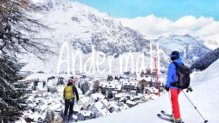 Skiing in Andermatt in 4K [upl. by Osner]