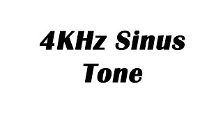 4KHz Sine Wave Test Tone 1 Hour [upl. by Koenig576]