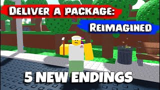 Deliver a package Reimagined  5 New Endings ROBLOX [upl. by Rocco]