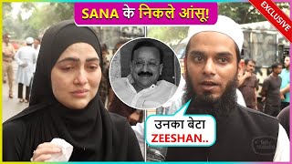 Sana Khan BREAKS DOWN In Tears Mufti Anas Worried For Baba Siddiques Family [upl. by Traweek]