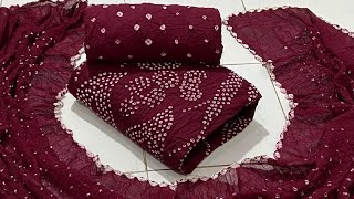 Cotton Churidar materialBandhini print 3 peice set9349007770 [upl. by Eineg]