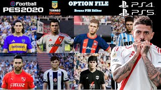 Option File Liga Argentina 202425  V2  PES 2020  Bruno PES Editor [upl. by Affrica366]