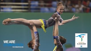 HIGHLIGHTS  2016 Acrobatic Worlds Putian CHN – Womens Groups  We are Gymnastics [upl. by Haugen]