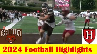 Harvard vs Brown Football Game Highlights 9 28 2024 [upl. by Eliades]