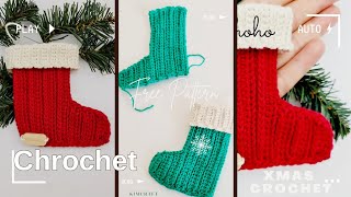 How to crochet Christmas stocking in 5 minutes [upl. by Odanref758]