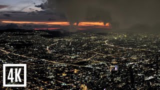 Monserrate Funicular Descending at Night  City Lights of Bogotá in 4K [upl. by Inafit]