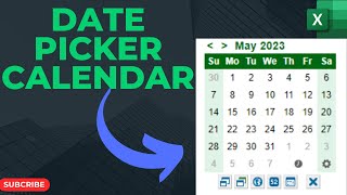 How to Add Date Picker Calendar in Excel  Insert Calendar in MS Excel [upl. by Yrrot]