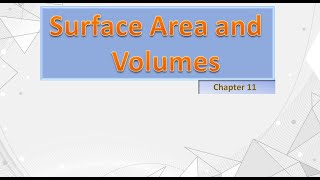 CBSE Grade 9 Surface Area and Volumes [upl. by Valerye]