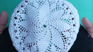 Crochet Muslim prayer cap part 1Very easy crochet prayer cap namajer tupiকুশিকাটার নামাজের টুপি [upl. by Ona675]