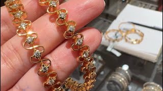 Tanishq 22k Diamond Bangle Designs with PriceDiamond BanglesDiamond BraceletDeeya [upl. by Aniral]