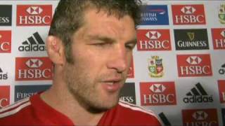 Simon Shaw emotional interview post 2nd Lions  South Africa Test 2009 [upl. by Euh728]