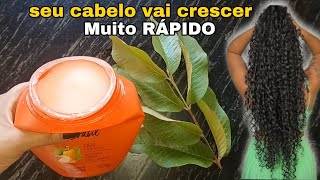 COMO FAZER O SEU CABELO CRESCER EM UM MÃŠS FAZENDO HIDRATAÃ‡ÃƒO COM FOLHA DE GOIABA [upl. by Atirehgram]