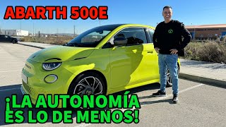 ¿LA AUTONOMÍA lo es TODO Prueba ABARTH 500e el COCHE ELÉCTRICO más DIVERTIDO MOTORK [upl. by Nairrot]