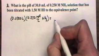 CHEM 1180 Lecture 035 Titrating a Weak Base with a Strong Acid [upl. by Werdna83]