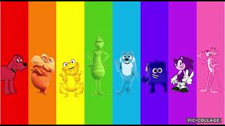 The Red Orange Yellow Green Blue Indigo Purple amp Pink Characters Are Matching Their Backgrounds [upl. by Gold]